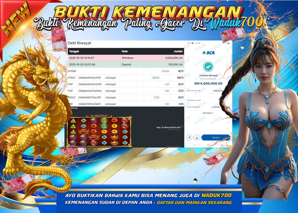 BUKTI JACKPOT SLOT GATES OF OLYMPUS TERPERCAYA DI INDONESIA TGL 02-10-2025