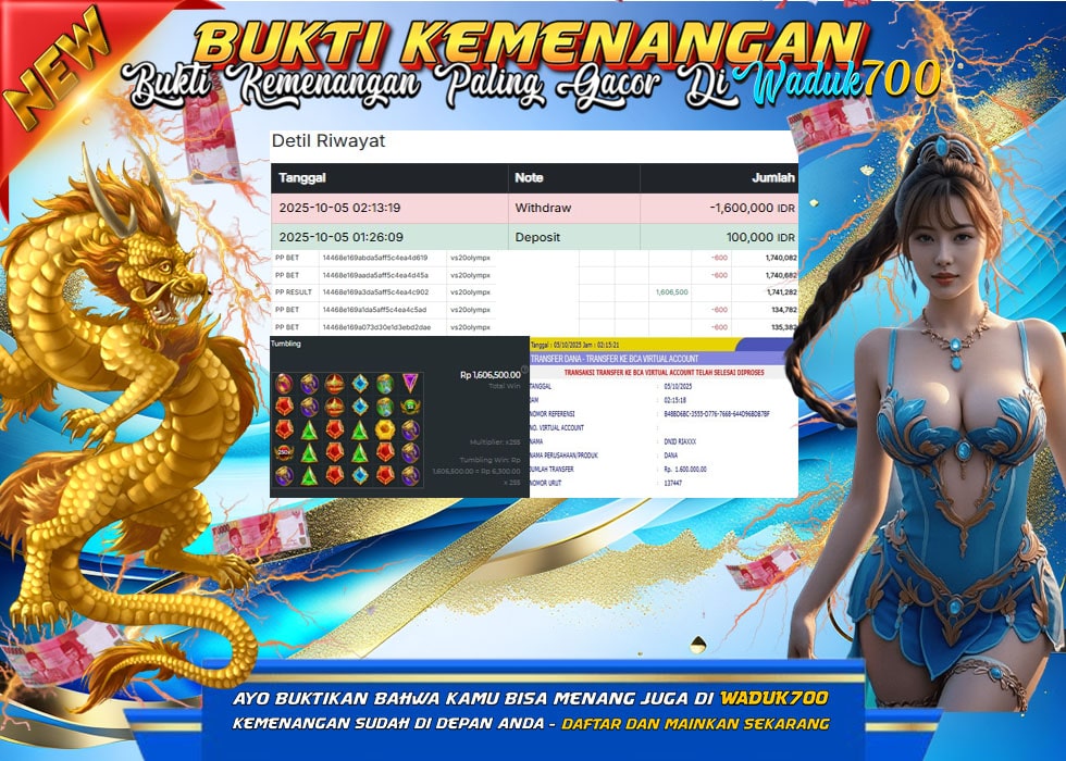BUKTI JACKPOT SLOT GATES OF OLYMPUS TERPERCAYA DI INDONESIA TGL 05-10-2025