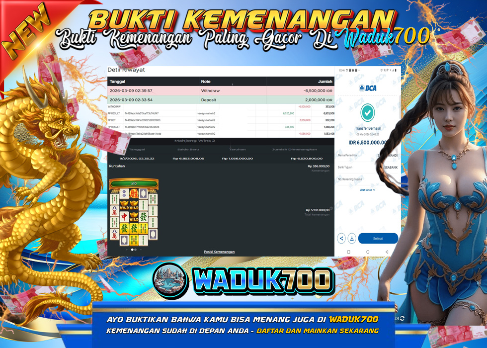 BUKTI JACKPOT SLOT MAHJONG WINS 2 TERPERCAYA DI INDONESIA TGL 09-03-2026