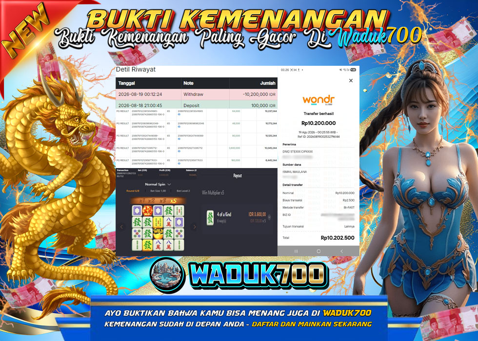 BUKTI JACKPOT SLOT MAHJONG WAYS DI INDONESIA TGL 19-08-2026