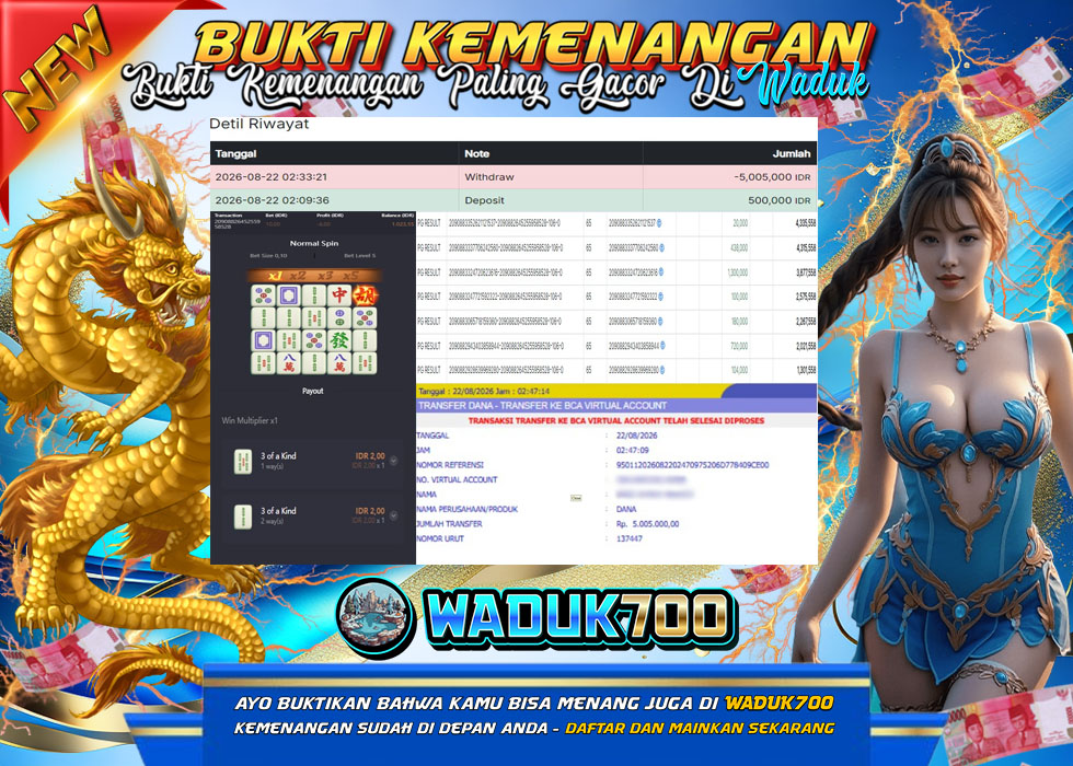 BUKTI JACKPOT SLOT MAHJONG WAYS DI INDONESIA TGL 22-08-2026