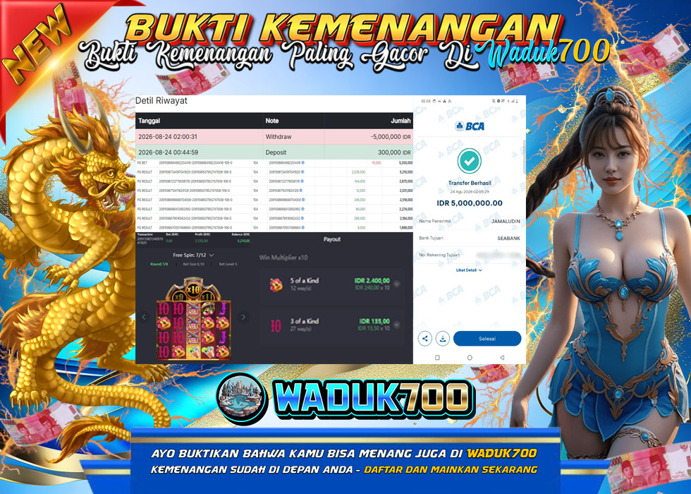 BUKTI JACKPOT SLOT WILD BANDITO DI INDONESIA TGL 24-08-2026