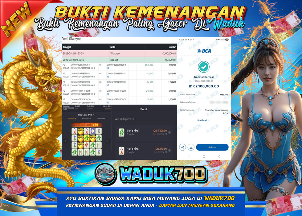 BUKTI JACKPOT SLOT MAHJONG WAYS DI INDONESIA TGL 21-08-2026