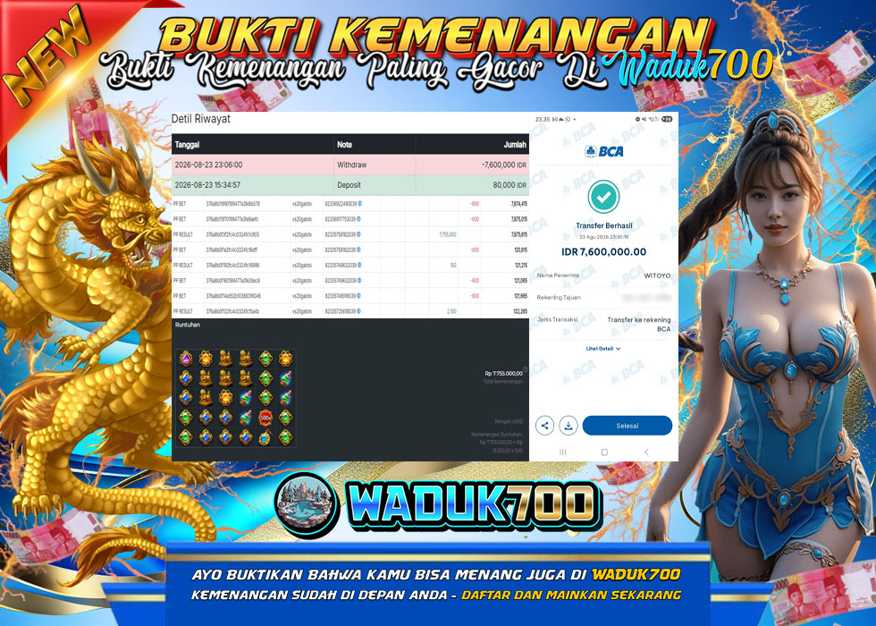 BUKTI JACKPOT SLOT GATES OF GATOT KACA 1000 DI INDONESIA TGL 24-08-2026