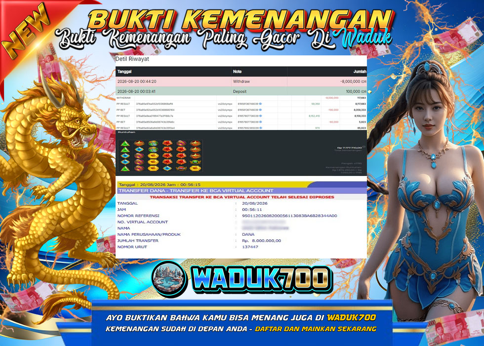 BUKTI JACKPOT SLOT GATES OF OLYMPUS 1000 DI INDONESIA TGL 20-08-2026