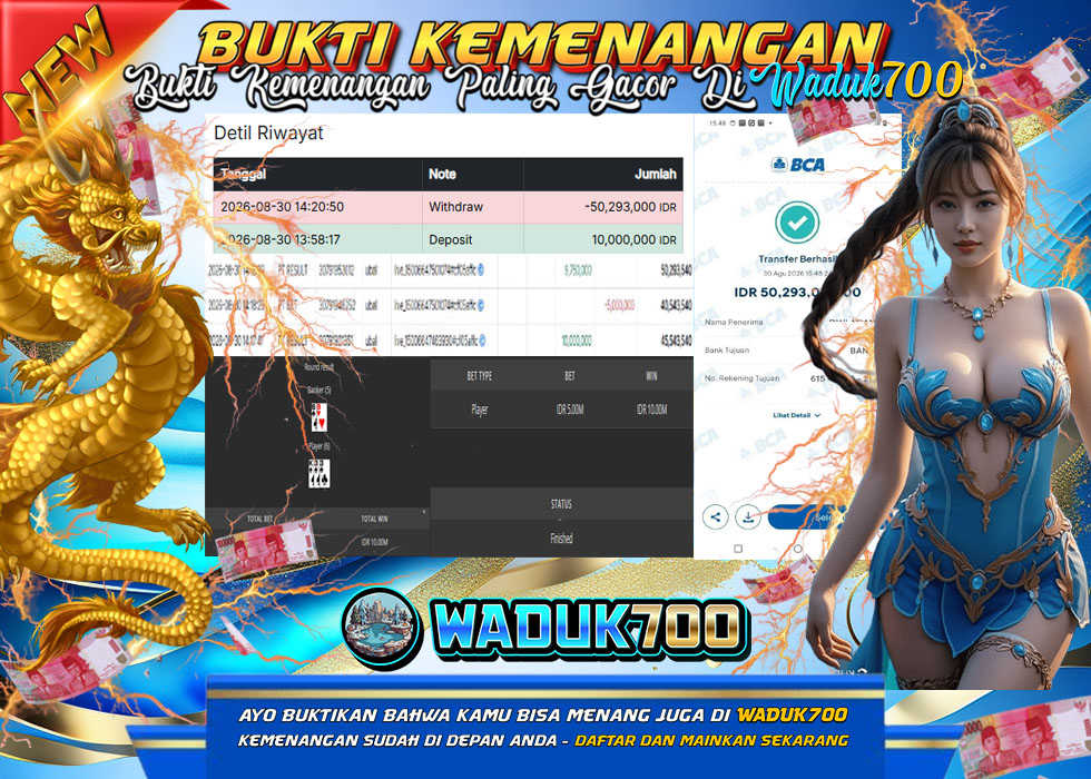 BUKTI JACKPOT LIVE CASINO BACCARAT LIVE DI INDONESIA TGL 30-08-2026