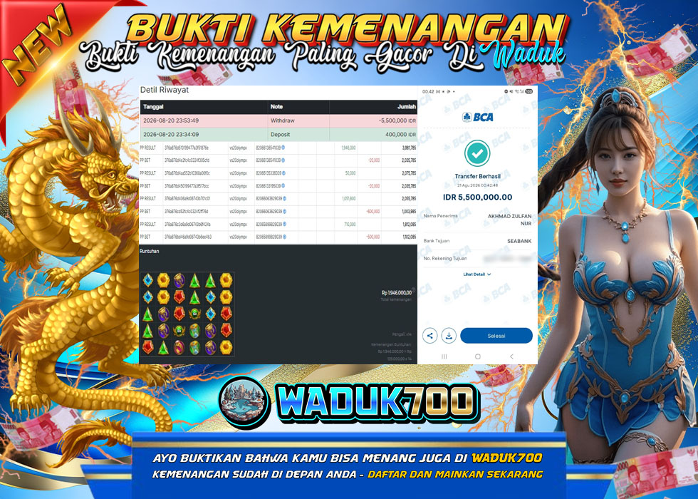 BUKTI JACKPOT SLOT GATES OF OLYMPUS 1000 DI INDONESIA TGL 21-08-2026