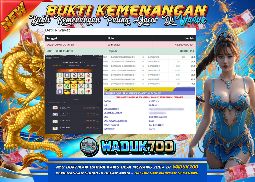 BUKTI JACKPOT SLOT PG SOFT MAHJONG WAYS PALING GACOR DI INDONESIA TGL 01-09-2026