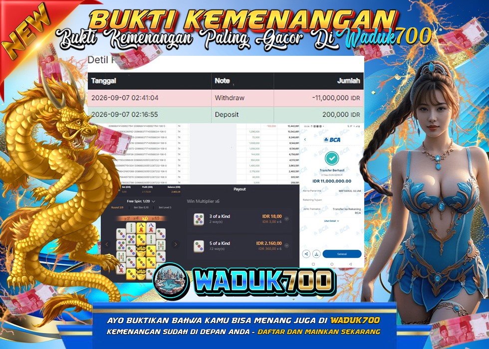 BUKTI JACKPOT SLOT MAHJONG WAYS 2 DI INDONESIA TGL 07-09-2026