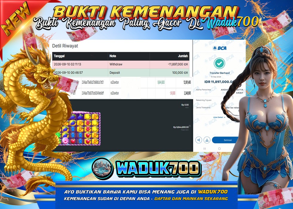 BUKTI JACKPOT SLOT SWEET RUSH BONANZA DI INDONESIA TGL 10-09-2026