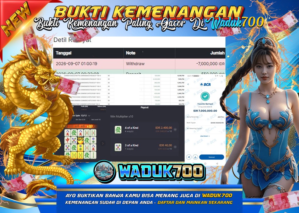 BUKTI JACKPOT SLOT MAHJONG WAYS DI INDONESIA TGL 07-09-2026