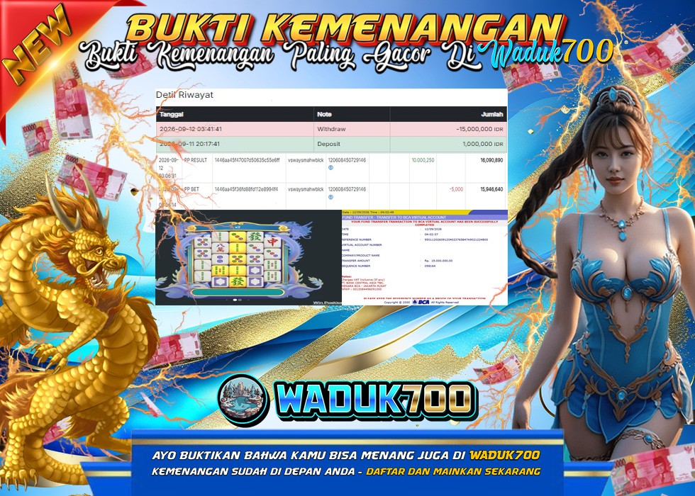 BUKTI JACKPOT SLOT MAHJONG WAYS 3 DI INDONESIA TGL 12-09-2026