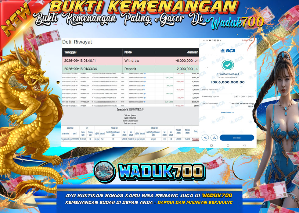 BUKTI JACKPOT SPACEMAN TERPERCAYA DI INDONESIA TGL 18-09-2026 WADUK700
