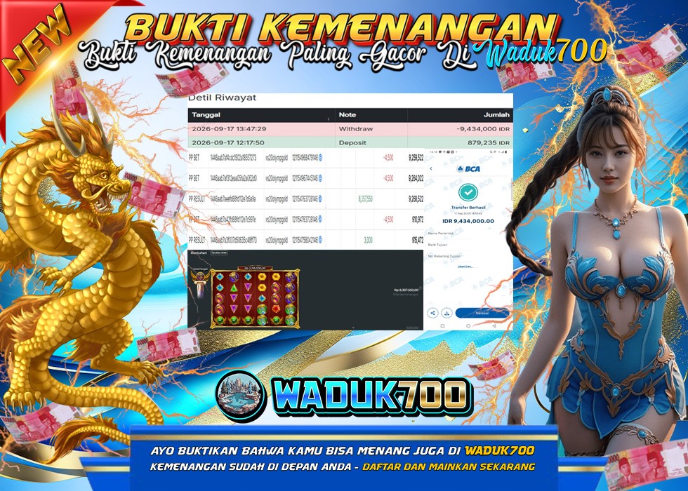 BUKTI JACKPOT SLOT GATES OF OLYMPUS SUPER SCATTER TERPERCAYA DI INDONESIA TGL 17-09-2026 WADUK700